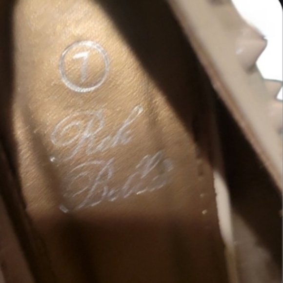 RCK BELLA Ladies Stiletto Khaki Spiked Heels Size 7 - Picture 7 of 14